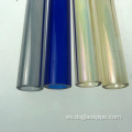 Tubo de vidrio de borosilicato de borosilicato Tubo de material de vidrio colorido